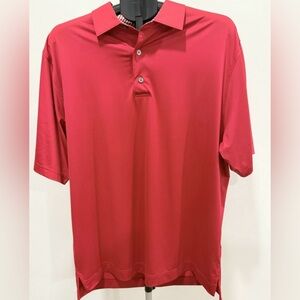 FOOTJOY Polo Men's Large Red Short Sleeve Golf Shirt FJ Golf size Large